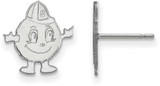 Image of 14K White Gold Syracuse University Small Post Earrings by LogoArt (4W029SYU)