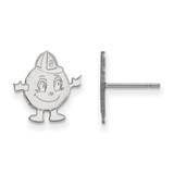 Image of 14K White Gold Syracuse University Small Post Earrings by LogoArt (4W029SYU)