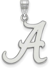 Image of 14K White Gold University of Alabama Large Pendant by LogoArt (4W004UAL)