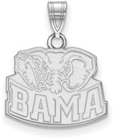 Image of 14K White Gold University of Alabama Small Pendant by LogoArt (4W074UAL)