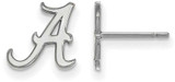 Image of 14K White Gold University of Alabama X-Small Post Earrings by LogoArt (4W008UAL)