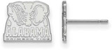 Image of 14K White Gold University of Alabama X-Small Post Earrings by LogoArt (4W066UAL)