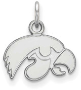 Image of 14K White Gold University of Iowa X-Small Pendant by LogoArt (4W001UIA)