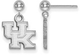 Image of 14K White Gold University of Kentucky Earrings Dangle Ball by LogoArt