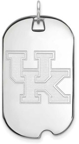 Image of 14K White Gold University of Kentucky Large Dog Tag by LogoArt