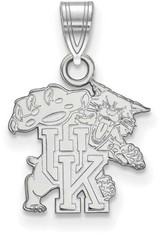 Image of 14K White Gold University of Kentucky Small Pendant by LogoArt (4W044UK)