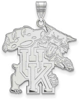Image of 14K White Gold University of Kentucky XL Pendant by LogoArt (4W047UK)