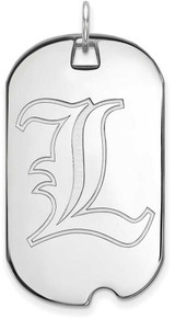 Image of 14K White Gold University of Louisville Large Dog Tag by LogoArt