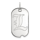 14K White Gold University of Louisville Small Dog Tag by LogoArt