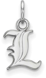 Image of 14K White Gold University of Louisville X-Small Pendant by LogoArt (4W001UL)