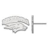 14K White Gold University of Nevada Small Post Earrings by LogoArt