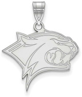 Image of 14K White Gold University of New Hampshire Large Pendant by LogoArt (4W009UNH)