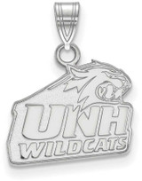 Image of 14K White Gold University of New Hampshire Small Pendant by LogoArt (4W002UNH)