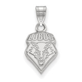 14K White Gold University of New Mexico Small Pendant by LogoArt (4W001UNM)
