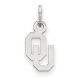 14K White Gold University of Oklahoma X-Small Pendant by LogoArt