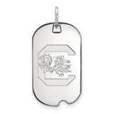 14K White Gold University of South Carolina Small Dog Tag by LogoArt