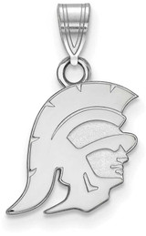 Image of 14K White Gold University of Southern California Small Pendant LogoArt 4W022USC