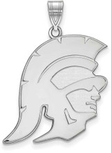 Image of 14K White Gold University of Southern California XL Pendant by LogoArt 4W025USC