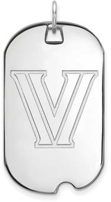 Image of 14K White Gold Villanova University Large Dog Tag by LogoArt