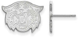 Image of 14K White Gold Villanova University Small Post Earrings by LogoArt (4W036VIL)