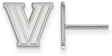 Image of 14K White Gold Villanova University X-Small Post Earrings by LogoArt