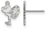 Image of 14K White Gold Virginia Tech Small Post Earrings by LogoArt