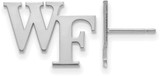 Image of 14K White Gold Wake Forest University Small Post Earrings by LogoArt (4W062WFU)