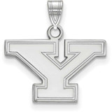 Image of 14K White Gold Youngstown State University Small Pendant by LogoArt (4W001YSU)