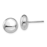 Image of 10.5mm 14K White Polished 10.5mm Button Stud Post Earrings
