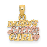 Image of 14k Yellow & Rose Gold Daddys Little Girl Pendant