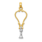 Image of 14K Yellow & White Gold 3-D Stethoscope Pendant