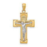 Image of 14K Yellow & White Gold Crucifix Pendant C3902