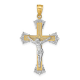 Image of 14K Yellow & White Gold Crucifix Pendant C4519