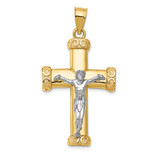 Image of 14K Yellow & White Gold Crucifix Pendant C960