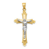 Image of 14K Yellow & White Gold Crucifix Pendant D32