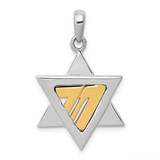 Image of 14K Yellow & White Gold Star Of David Pendant K1270