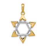 Image of 14K Yellow & White Gold Star Of David Pendant K1289