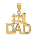 Image of 14K Yellow Gold #1 Dad Pendant K4734