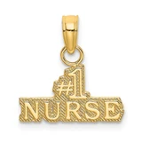 Image of 14K Yellow Gold #1 Nurse Pendant