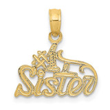 Image of 14K Yellow Gold #1 Sister Pendant C3025