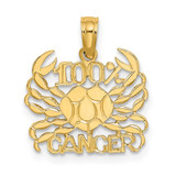 Image of 14K Yellow Gold 100% Cancer Pendant