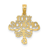 Image of 14K Yellow Gold 100% Scorpio Pendant