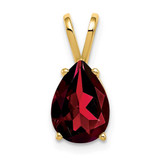 Image of 14K Yellow Gold 10x7mm Pear Garnet Pendant