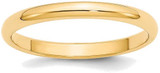 Image of 14K Yellow Gold 2.5mm Half Round Band Ring