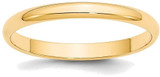 Image of 14K Yellow Gold 2.5mm Lightweight Half Round Band Ring