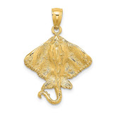 Image of 14K Yellow Gold 2-D Stingray Pendant K7538