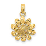 Image of 14K Yellow Gold 2-D Sunflower Pendant