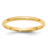Image of 14K Yellow Gold 2mm Lightweight Comfort Fit Band Ring