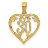 Image of 14K Yellow Gold 30 In Heart Cut-Out Pendant