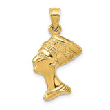 Image of 14K Yellow Gold 3-D Nefertiti Pendant C3068
